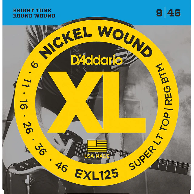 Set Cuerdas Guitarra Eléctrica 0.09 D'Addario EXL125