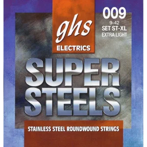 Set Cuerdas Guitarra Eléctrica 0.09 GHS Super Steels